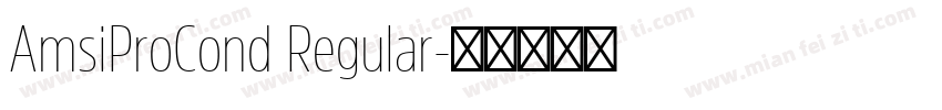 AmsiProCond Regular字体转换